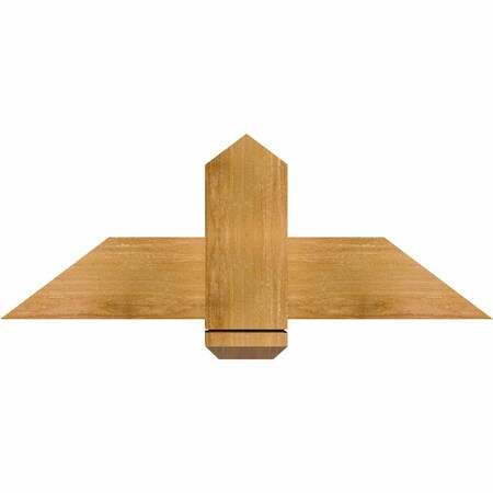 Ekena Millwork Eugene Rough Sawn Timber Gable Bracket, Western Red Cedar, 36"W x 13"H x 4"D x 6"F, 9/12 Pitch GBW036X13X0406EUG00RWR